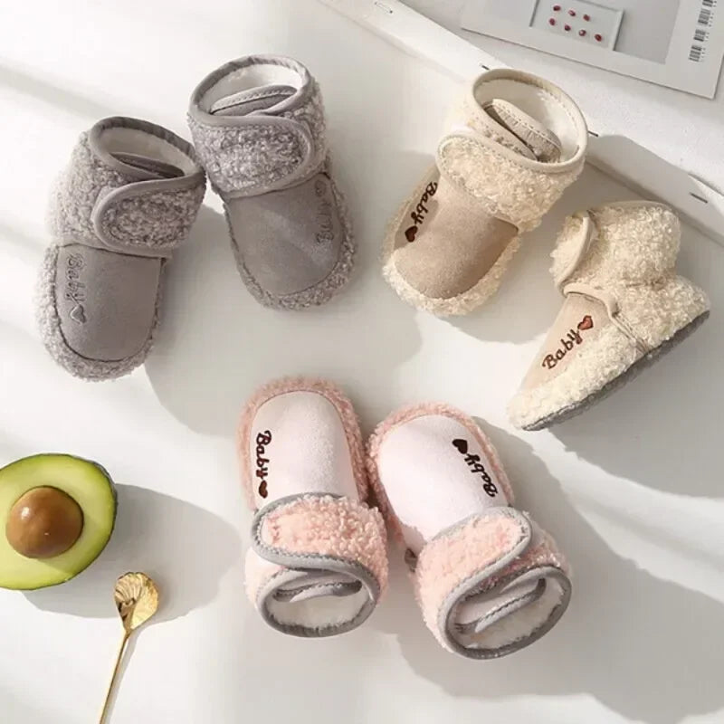 Warm Infant Toddler Crib Snow Boots Soft Comfortable Infant Girls Boys Anti-Slip Socks Slipper Newborn Baby Shoes