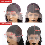 Tewjig 250 Density 99J Burgundy 13x6 Lace Frontal Wigs Remy Body Wave 30 40 Inch HD Transparent  Human Hair Wigs For Women