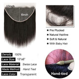 Straight 4x4 5x5 6x6 Lace Closure Human Hair Transparent  HD 13x4 13x6 Lace Frontal Human Hair Ear to Ear Frontal Extensions