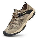 Men Sneakers Breathable Mesh Leather Outdoor Trail Sneakers 2022 New High Quality Male Outdoor Trail Men Hiking Sport Shoes