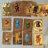 55Pcs/Set Anime Stumble Guys Cards Xmas Gold Silver Foil Shiny Board Game Collection Flash Figure Trading Card Christmas Gift