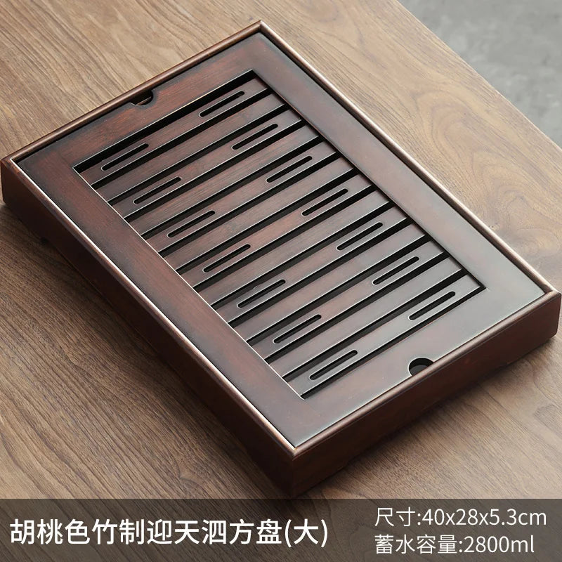 Coffeeware Teaware Tea Tray Portable Plate Vintage Big Wooden Tray Home Kitchen Gadget Plateau En Bois Office Accessories