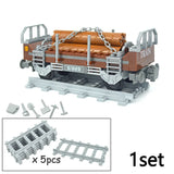 City Train Tracks Forked Flexible Railway Bridge Rail Viaduct Buliding Block Toy Straight Cruved Soft Track Bricks Leduo Gift