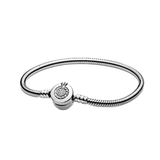 New 925 Sterling Silver High Quality Womens Bangle Classic Bucket Clasp Bracelet Fit Original Charm Bead Pendant Jewelry DIY