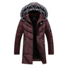 Men's Thick Fleece Winter Jacket Fashion Fur Hooded Warm Cooton Parka Male Solid Cotton Outwear Coats Windbreaker Plus Size 6XL