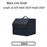 Car Storage Bag PU Leather Trunk Organizer Box Storage Bag Folding Folding Car Trunk Stowing Tidying For Car SUV