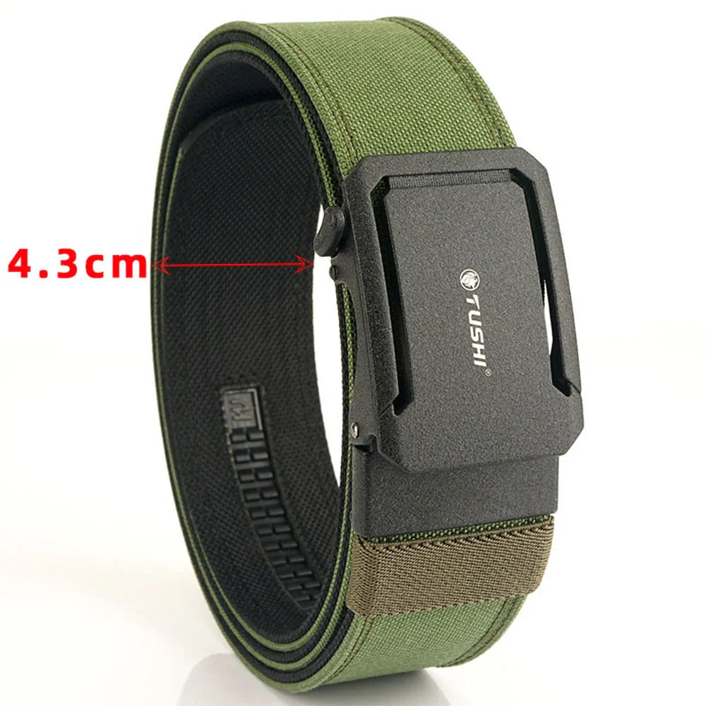 TUSHI 1.7 inch Army Tactical Belt Quick Release Military Airsoft Training Molle Belt Outdoor Shooting Hiking Hunting Sports Belt