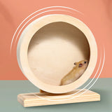 Wooden Running Wheel Training Silent Pet Supplies Gerbil Mice Rotatory Pig Cage Accessory Mute Roller Toy Hamster Wheel Exercise