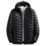 Oversized thin and light hooded men's down jacket large size coat man puffer plus size winter jacket men 12XL 11XL 13XL 14XL