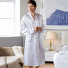 Plus Size 3XL Men Long Bathrobe Sleepwear Black Bridegroom Wedding Robe Spring Summer Sleepwear Nightwear Loose Satin Home Wear