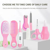 8 PCS Child Care Cleaning Set Nail Clippers Comb Massage Soft Bristle Brush Set Kit