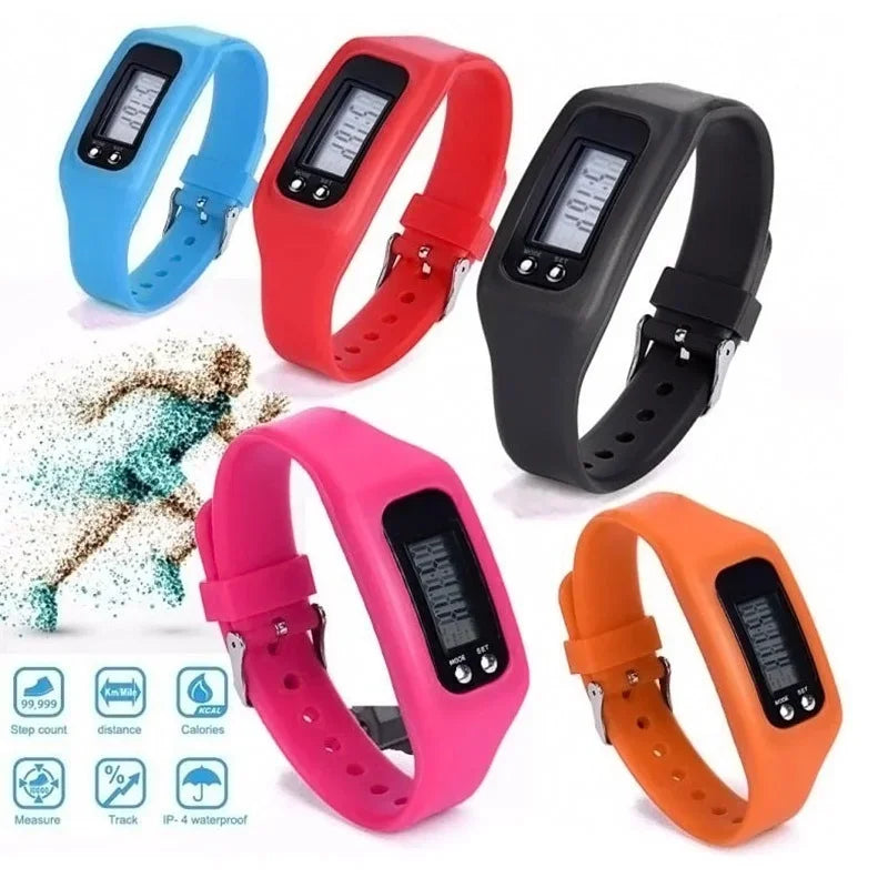 2022 Hot Sale New Battery Multifunctional 6 Colors Digital LCD Pedometer Running Calories Walking Distance Counter