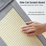 Foldable Cat House with Scratch Pad, Hideaway Condo for Kitty, Hut Covered Kitten Bed, Pet Furniture, 2 Level