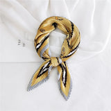 silk scarf women luxury ladies small head scarf wholesale scarves  headwraps pleated chiffon hijabs satin hijabe femme bandanas