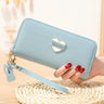 Long Wallets for Women Men‘s PU Leather Coin Pursess Clutch Pouch Korean Multi Card Holder Handbag Zipper Wristlet Phone Wallet