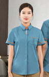 Milk Tea Shop Work Clothes Summer Catering Restaurant Waiter Uniform Woman Baker Waiter Shirt Hotel Food Serice Waitress Uniform