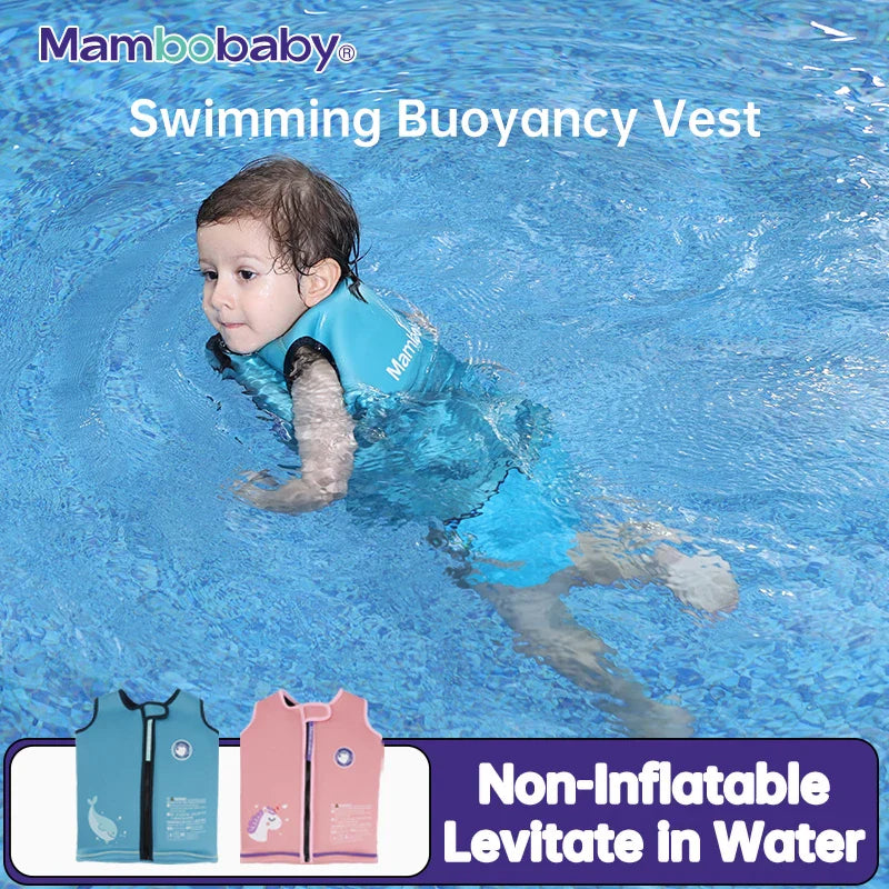 Mambobaby  Swimming Buoyancy Vest Jacket Air Free Baby Swimming Ring Puddle Jumper Safety Kids swim Aid Vest