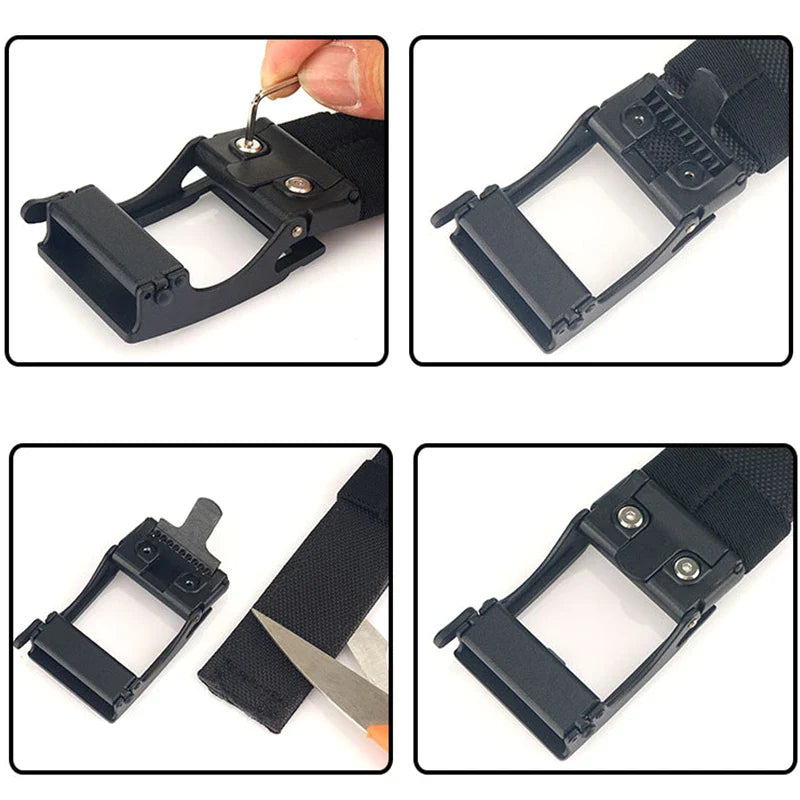 VATLTY New Hard Tactical Belt for Men Metal Automatic Buckle IPSC Gun Belt 1100D Nylon Military Belt Outdoor Sports Girdle Male