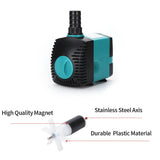 Ultra Quiet 3-50W Submersible Aquarium Water Pumps Filter Fish Pond Tank Aquarium Small Water Side Suction Pump Tank Fountain