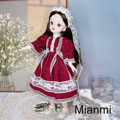 Attractive Eyes 1/6 Bjd Byte Dolls For Kid Girls Birthday Gift Ball-jointed Anime Figure Doll 30cm with Dresses Clothes Dress Up