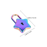 An Fittings Laptop Padlock Star for DIY Shaped Metal Key Small Locks with Keys Cute Travel