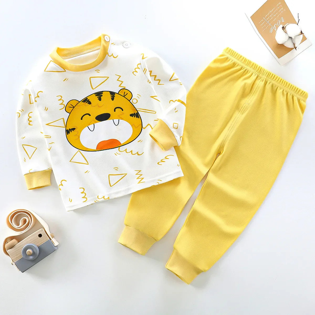 Child Underwear Set Cotton New Cartoon Pattern Autumn Clothes Autumn Pants Cotton Boys Loungewear Baby Warm Girls Kids Clothes