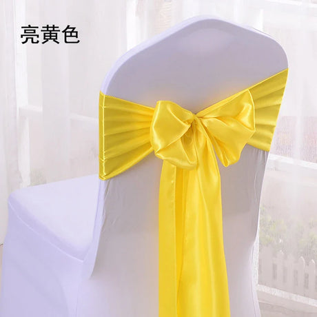 10/100pcs Satin Chair Bow Sashes Wedding Chair Knots Ribbon Butterfly Ties For Party Event Hotel Banquet Home Decoration