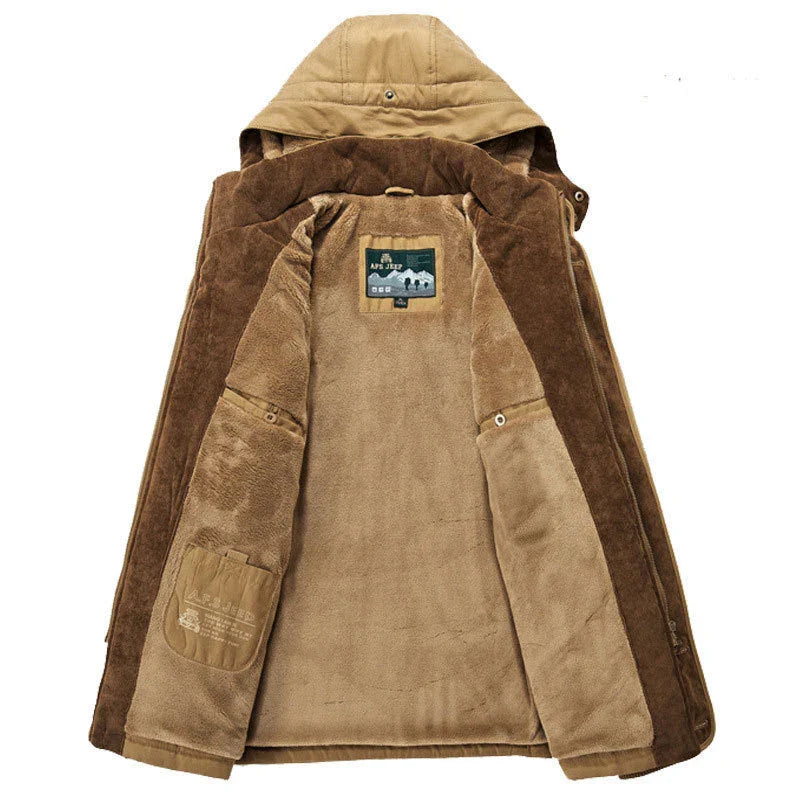 New Brand Thick Winter Parkas men Warm Cotton-Padded Jacket men Fleece With Fur parkas hombre invierno Plus Size 6XL 7XL