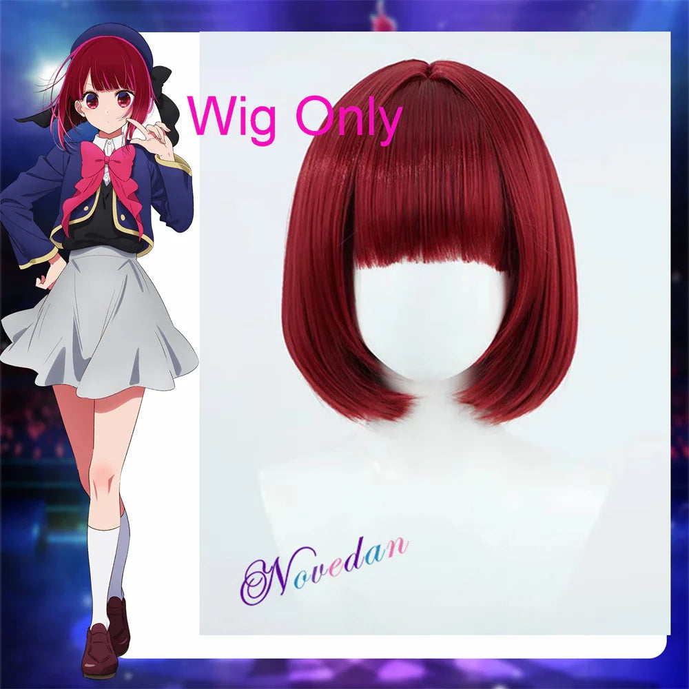 Anime Oshi no Ko Cosplay Ai Hoshino Ruby Akuamarin Arima Kana Cosplay Costume Girls School Uniform Aqua Lolita Dress Suit Wig