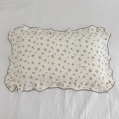 Baby Pillowcase Floral Print Cotton Muslin Newborn Pillow Case Pillow Cover for Baby 30x50cm 48x74cm