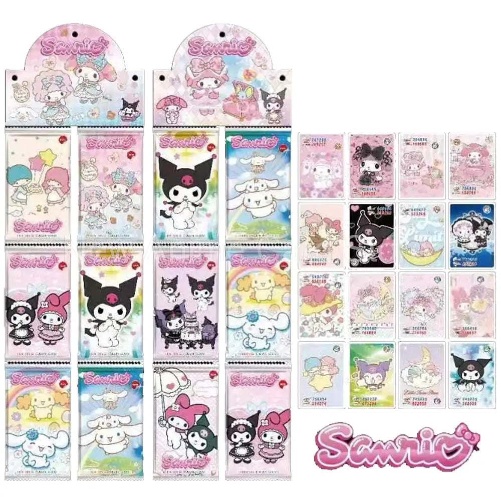 288 PCS Sanrio Card Hello Kitty Trading Card Game Pompom Purin My Melody Booster Box Cartoon Cute Collection Toy Children Gifts