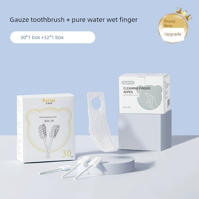 Beipisi Baby Oral Cleaner Gauze Finger Covers Toothbrush Nipple 0 -- 1 Year Old Baby Wash Tongue Moss Handy Gadget