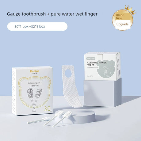 Beipisi Baby Oral Cleaner Gauze Finger Covers Toothbrush Nipple 0 -- 1 Year Old Baby Wash Tongue Moss Handy Gadget