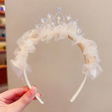 Kids Rhinestone Tiara Princess Headband for Girls Birthday Accessories Bridal Crystal Crown Tiara Wedding Hair Jewelry