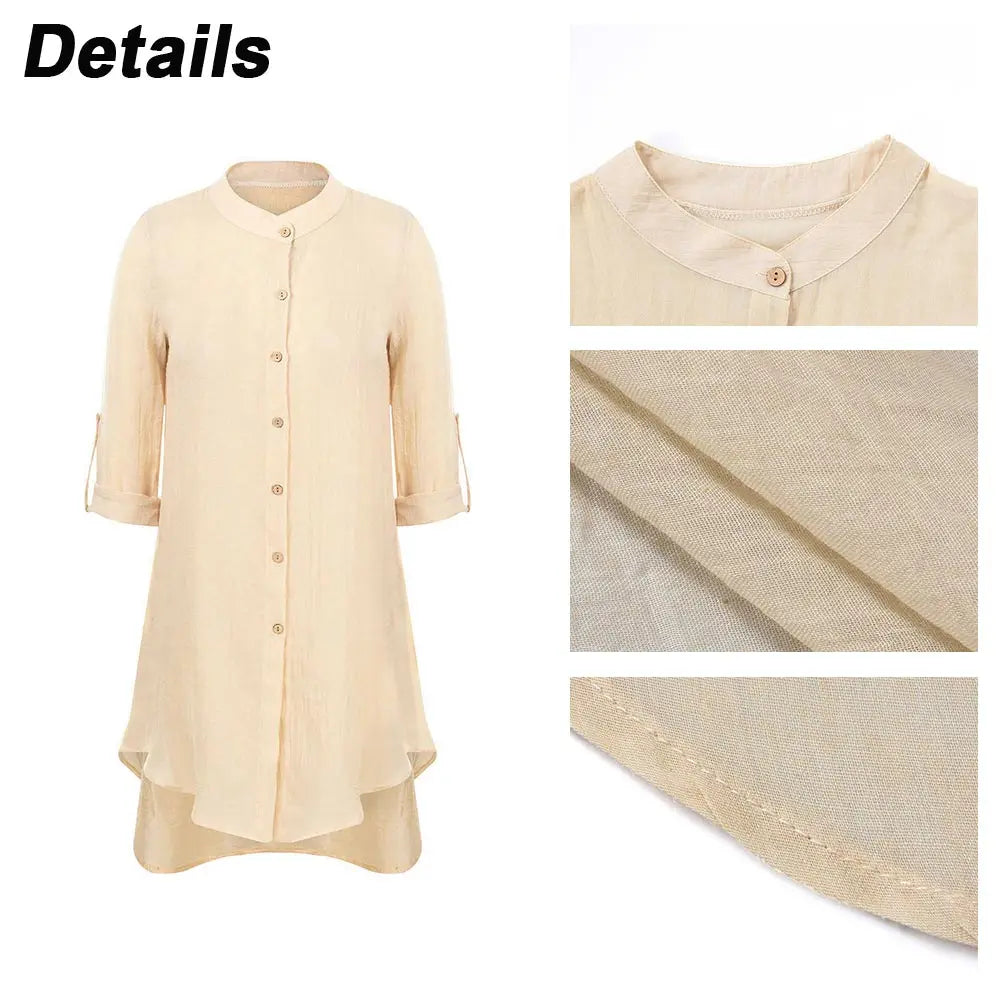 Oversized Cotton Linen Dress for Women Summer Plus Size Blouse Skirt Vestidos Large Size Female Clothing Solid Loose Long Dress