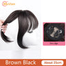 MEIFAN Synthetic False Bangs Clip-In Bangs Extension Natural Neat Fake Fringe Topper Hairpiece Invisible Clourse Hairpieces