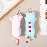 16CM New Long Cat Plush Toy Keychain Cute Cat Doll Bag Pendant Decoration Doll Scratching Machine Brithday Gifts For Girls