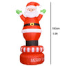 Christmas Inflatable Decoration Santa Claus Snowman Hot Air Balloon LED Lighted Snowing Inflatable Toy New Year Xmas Party Decor