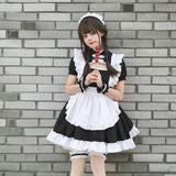 Chinese Chongsam Anime Cosplay Maid Costume Plus Size Lolita Princess Halloween Black White Japanese School Girl Kawaii Clothing