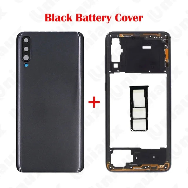 For SA Galaxy A50  A505 A70 A51 A515 A71 A715 Housing Case Middle Frame Cover+Battery Back Cover Rear Cover+Camera Lens