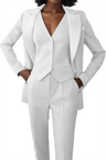 3 Pieces Women Suit Set Lapel Blazer Business Jacket+Vest+Pants Office Lady Pantsuits Formal Single Breasted Party Prom Dress