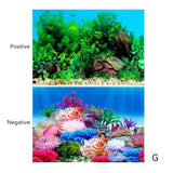 Double-sided Aquarium Landscape Sticker Poster Fish Tank 3D Ocean Sea Plants Background Sticker Decoration Aquarium Accessories