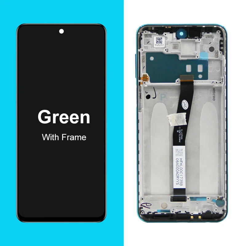 Display Screen for Xiaomi Redmi Note 9S M2003J6A1G Lcd Display Digital Touch Screen with Frame for Redmi Note 9 Pro Replacement