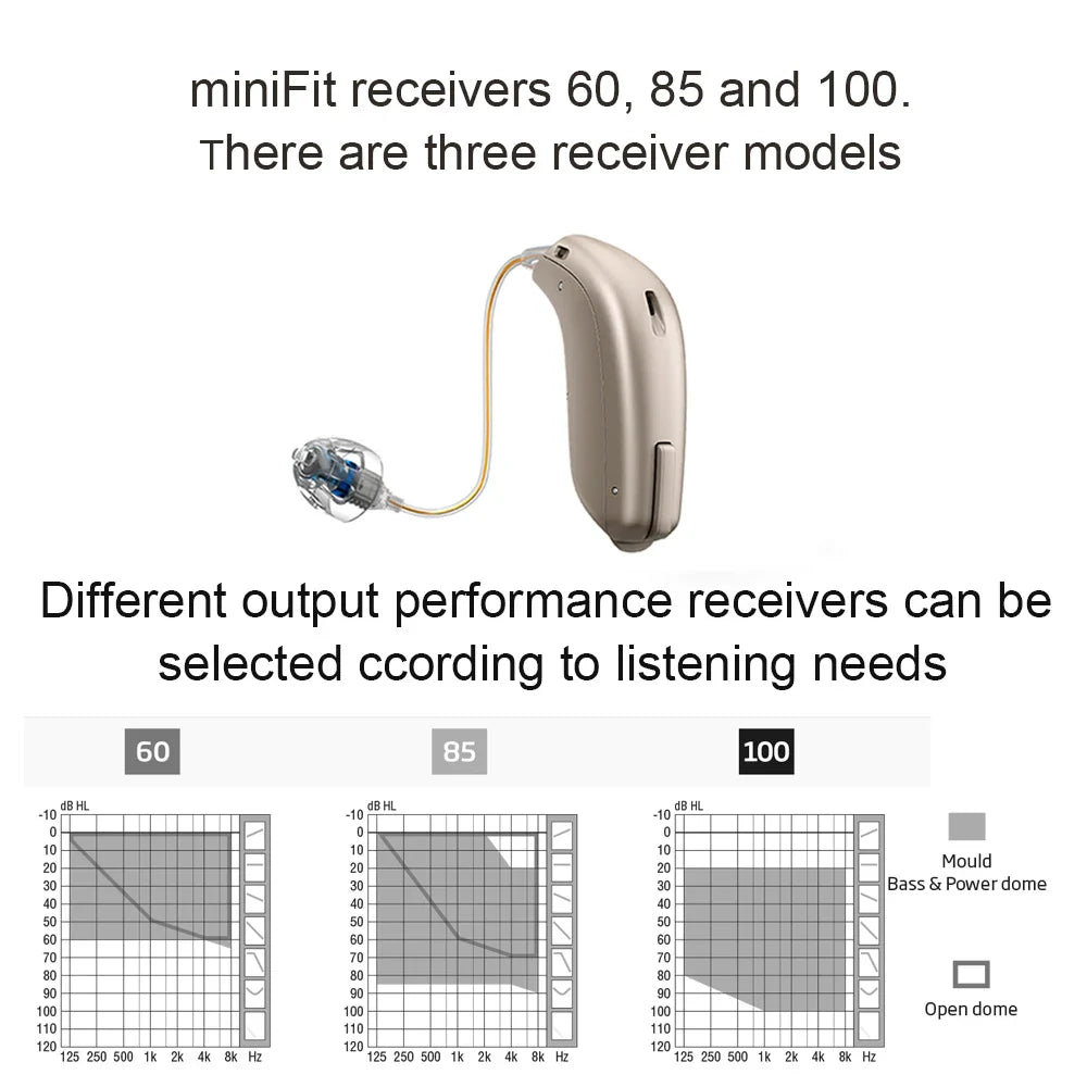 Oticon Ruby1 miniRITE hearing aids 48Channel Programmable Digital Mobile Phone Remote Adjust Hearing Care Aid