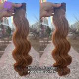 Full Ends Double Drawn Hair Extension Body Wave Hair Bundles Burmese 100% Human Hair Natural Black Wavy Human Hair Bundles LUFFY