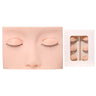 Training False Eyelash Practice Lash Silicone Mannequin Model Head for Beginner Training Set Practicing Eyelash Extension Tools