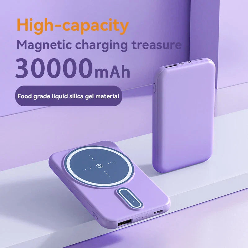 30000mAh Power Bank Magsafe Wireless Fast Charging Thin And Compact Portable Mobile Phone Accessories Free Shipping