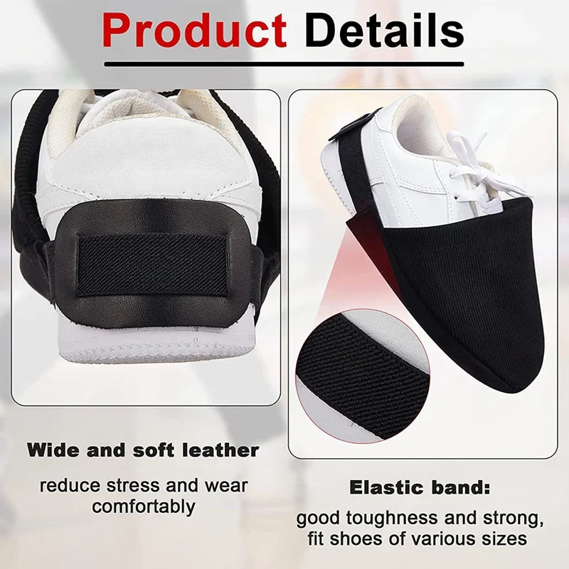 Bowling Shoe Covers 2 Pairs Black Bowling Shoes Slider Bowling Accessories For Women And Men