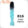 6 Pcs 24” Synthetic Braiding Hair Pink Jumbo Braids Hairstyles Purple Blue Blonde Ombre Hair Extensions For Women 100G/Pack