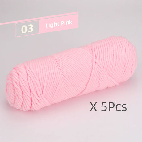 5 Pcs Cotton Select Yarn 17.63oz/500g, Light Worsted Thick Yarn For Knitting Baby Wool Crochet Scarfcoat Sweater Weave Thread